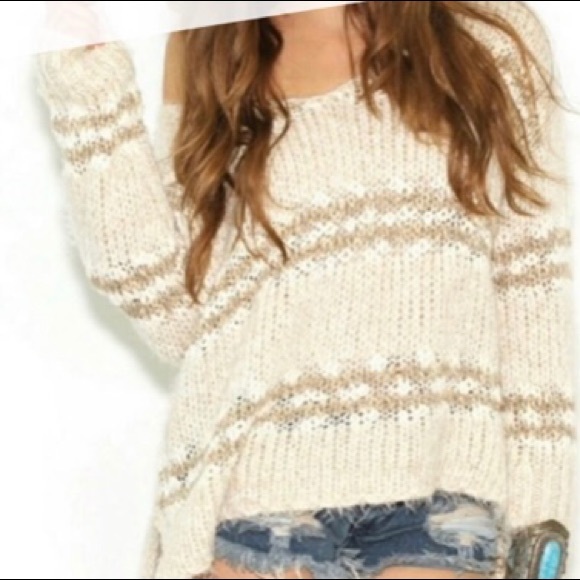 Fuzy Knitted Free People Sweater - Picture 1 of 2